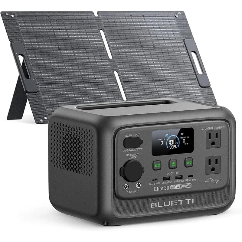BLUETTI Elite 30 V2 Power Station + 100W Solar Panel