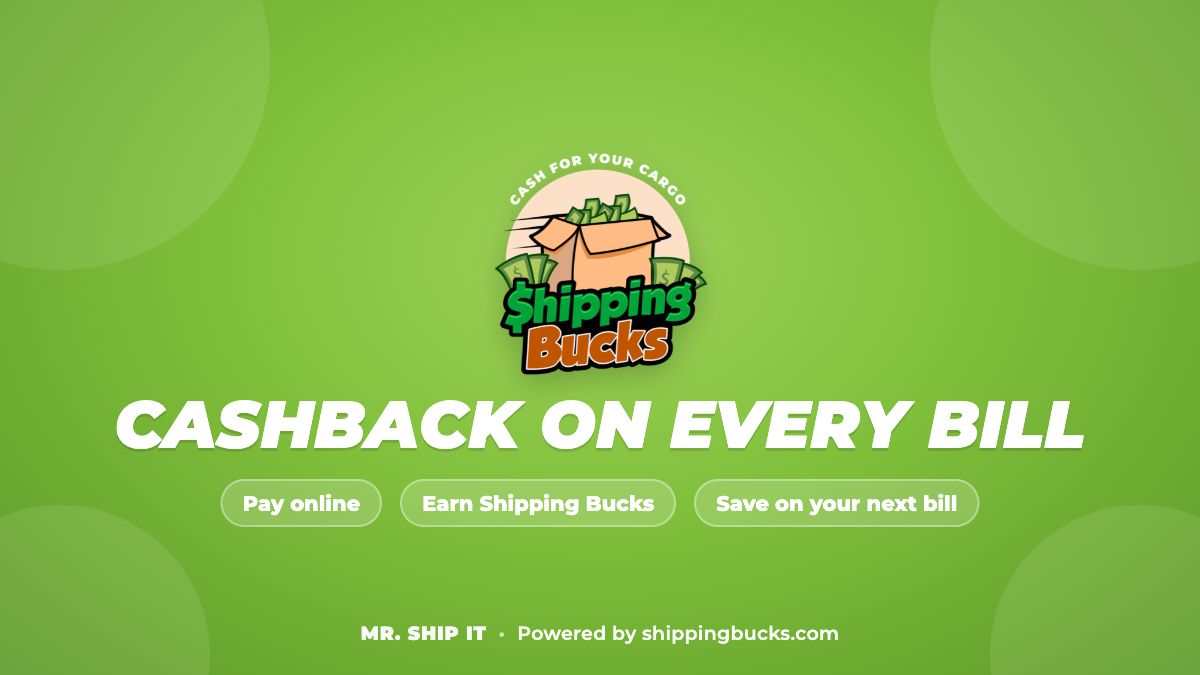 Shipping Bucks: cashback on every bill